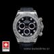 Rolex Daytona Leather SS Black Diamonds