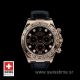 Rolex Daytona Leather Gold Black Diamond