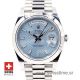 Rolex Day-Date 40 Platinum Ice Blue Diagonal Motif