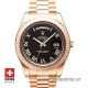 Rolex Day-Date II Rose Gold Black Roman